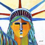 Liberty in color wall art print by artist Habib Ayat