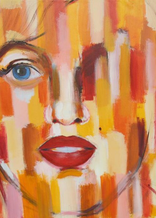 "Marilyn Monroe" colorful wall art portrait by artist Habib ayat